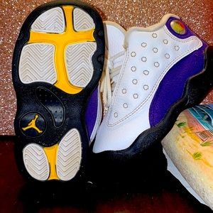 🔥Retro Jordan 13 🔥Purple & Gold - Toddler